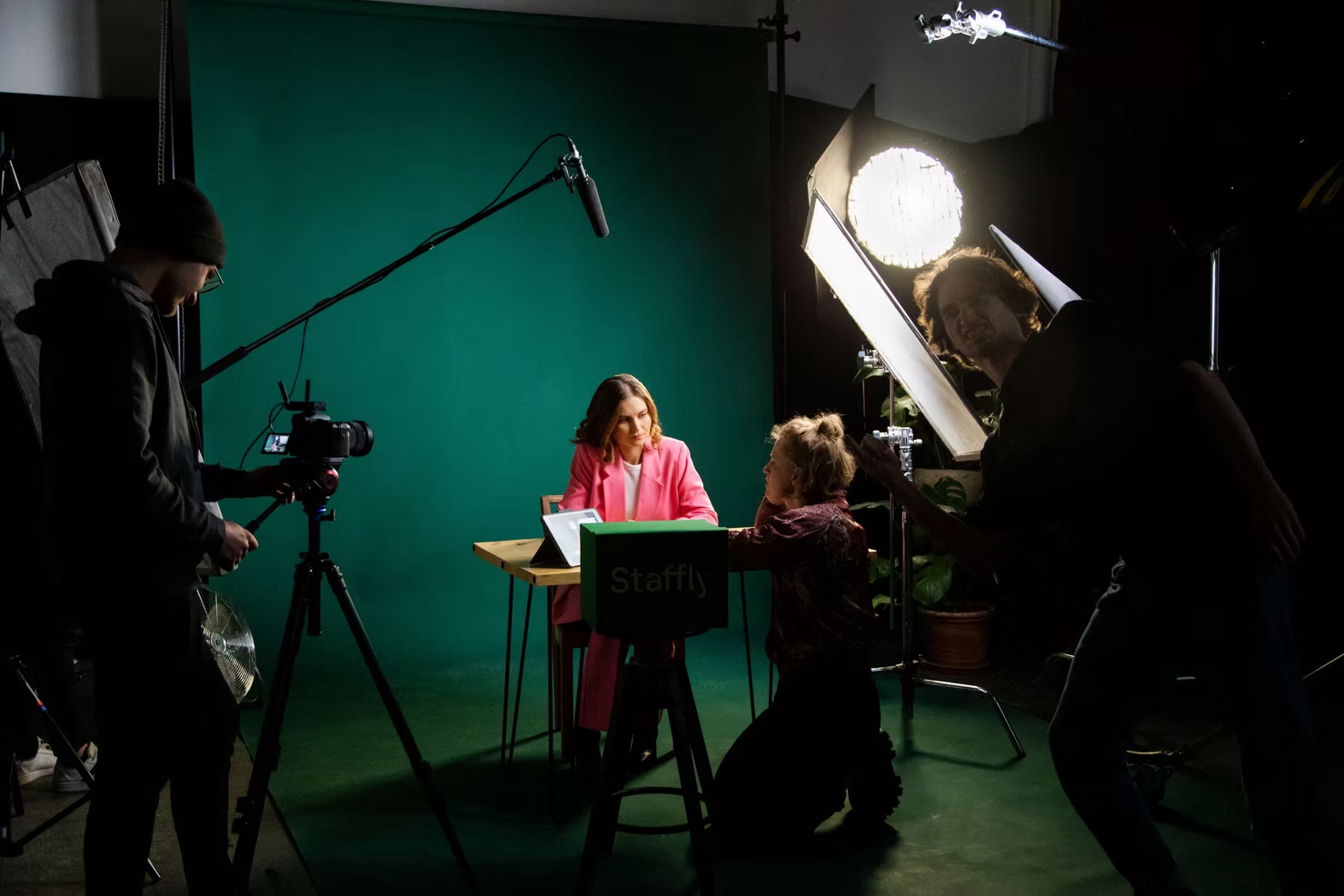Rek House crew filming in a studio